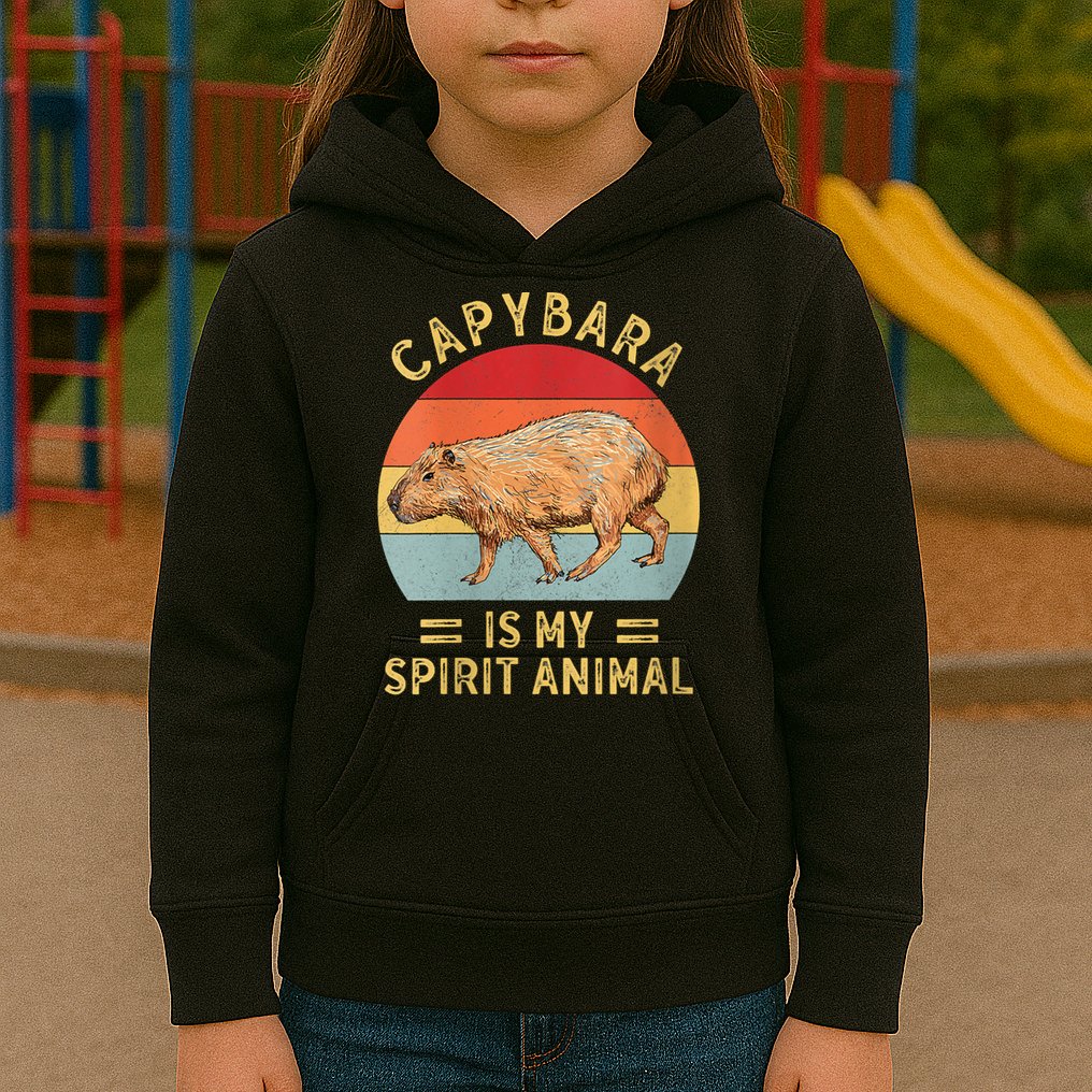 Capybara Is My Spirit Animal Kids Hoodie