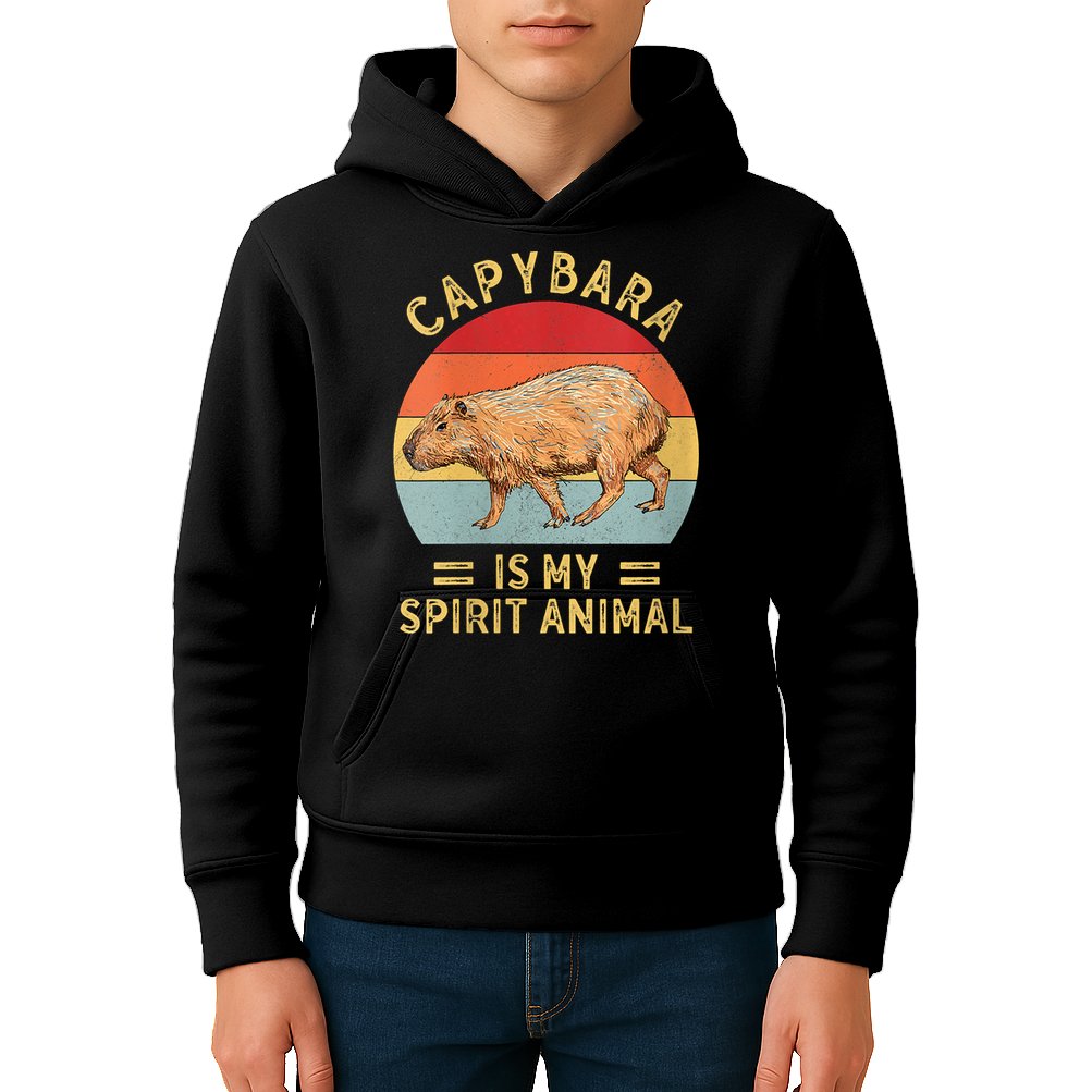 Capybara Is My Spirit Animal Kids Hoodie