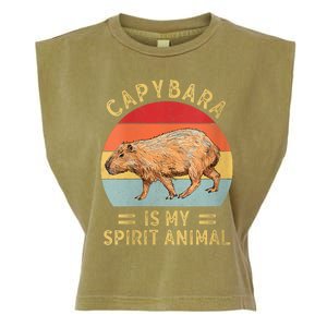 Capybara Is My Spirit Animal Garment-Dyed Women's Muscle Tee