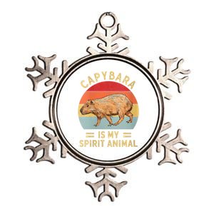 Capybara Is My Spirit Animal Metallic Star Ornament