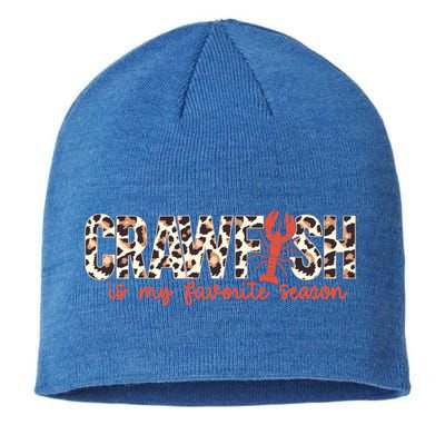 Crawfish Is My Favorite Season Cajun Leopard Lobster Gift Sustainable Beanie