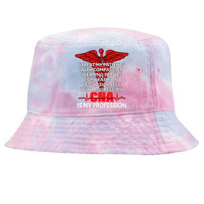 Cna Is My Profession Certified Nursing Assistant Nursing Gift Tie-Dyed Bucket Hat