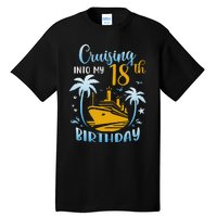 Cruising Into My 18th Birthday Year Old Cruise Party Boat Tall T-Shirt