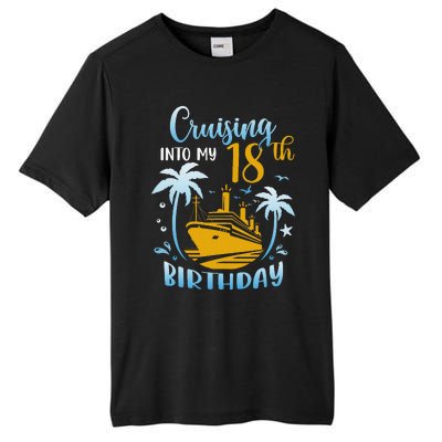 Cruising Into My 18th Birthday Year Old Cruise Party Boat Tall Fusion ChromaSoft Performance T-Shirt