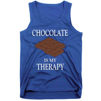 Chocolate Is My Therapy Sweets Chocolatier Cute Gift Tank Top