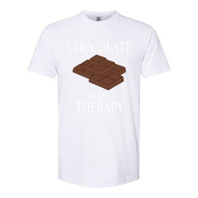 Chocolate Is My Therapy Sweets Chocolatier Cute Gift Softstyle CVC T-Shirt