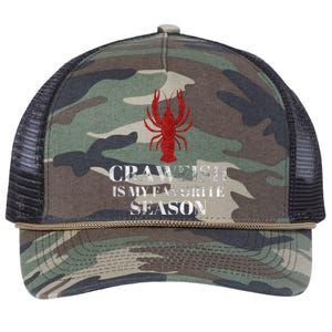 Crawfish Is My Favorite Season Mudbud Cajun Party Gift Retro Rope Trucker Hat Cap