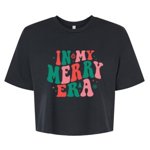 Christmas In My Merry Era Xmas Holiday Christmas Bella+Canvas Jersey Crop Tee