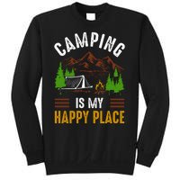 Camping Is My Happy Place Vintage Sweatshirt