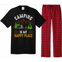 Camping Is My Happy Place Vintage Pajama Set