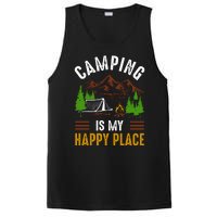 Camping Is My Happy Place Vintage PosiCharge Competitor Tank