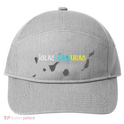 Canary Islands Map Canary Islands Vacation 7-Panel Snapback Hat