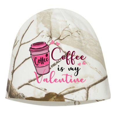 Coffee Is My Valentine Cute Coffee Lover Kati - Camo Knit Beanie