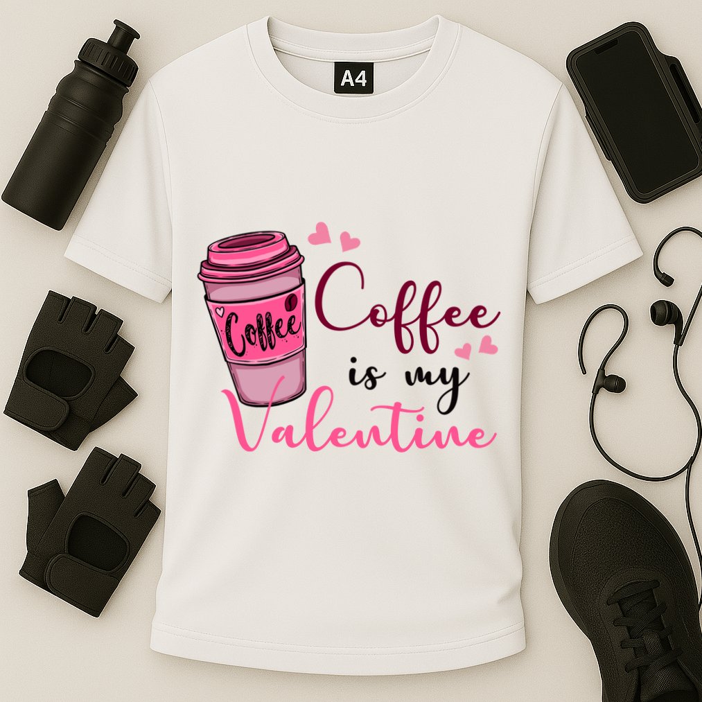 Coffee Is My Valentine Cute Coffee Lover Cooling Performance Crew T-Shirt