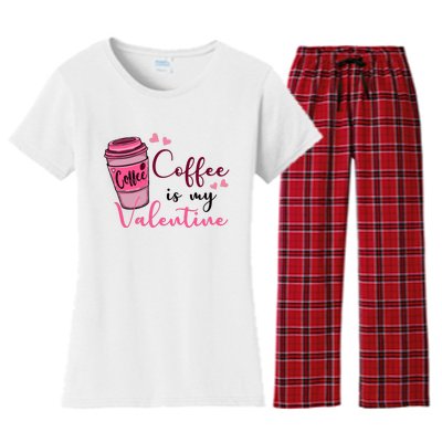 Coffee Is My Valentine Cute Coffee Lover Women's Flannel Pajama Set