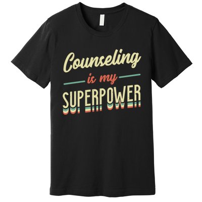 Counseling Is My Superpower School Counselor Gift Premium T-Shirt