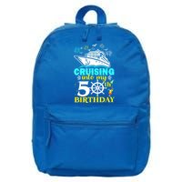 Cruising Into My 50th Birthday 50 Year Old Cruise Birthday 16 in Basic Backpack
