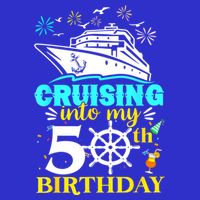 Cruising Into My 50th Birthday 50 Year Old Cruise Birthday 16 in Basic Backpack