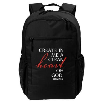 Create in Me a Clean Heart Oh God, Psalm 51 10 Backpack