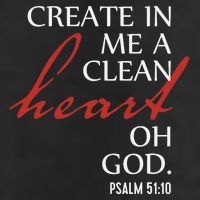 Create in Me a Clean Heart Oh God, Psalm 51 10 Microfiber Hand Towel