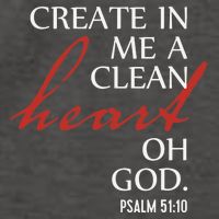 Create in Me a Clean Heart Oh God, Psalm 51 10 Vector Backpack
