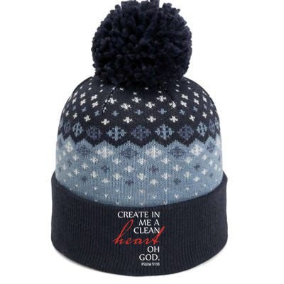 Create in Me a Clean Heart Oh God, Psalm 51 10 The Baniff Cuffed Pom Beanie