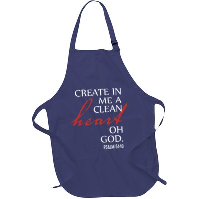 Create in Me a Clean Heart Oh God, Psalm 51 10 Apron