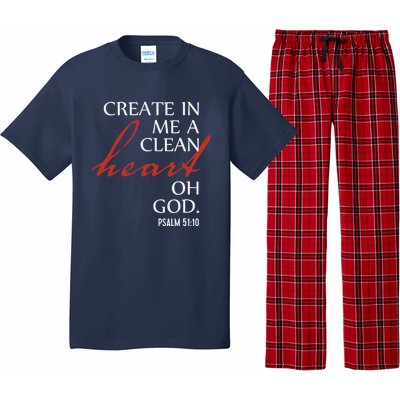 Create in Me a Clean Heart Oh God, Psalm 51 10 Pajama Set