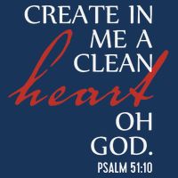 Create in Me a Clean Heart Oh God, Psalm 51 10 16 in Basic Backpack