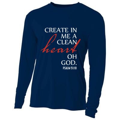 Create in Me a Clean Heart Oh God, Psalm 51 10 Cooling Performance Long Sleeve Crew