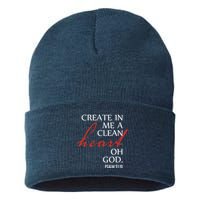 Create in Me a Clean Heart Oh God, Psalm 51 10 Sustainable Knit Beanie
