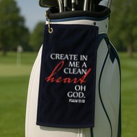 Create in Me a Clean Heart Oh God, Psalm 51 10 Golf Towel