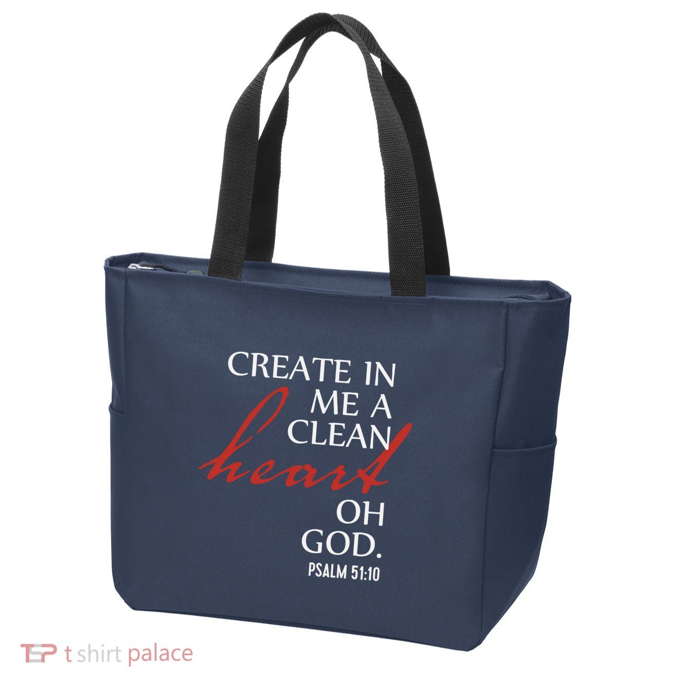 Create in Me a Clean Heart Oh God, Psalm 51 10 Zip Tote Bag