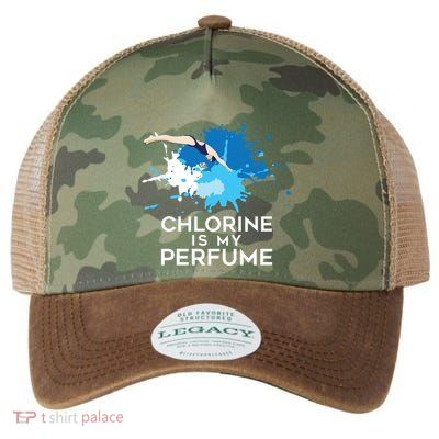 Chlorine Is My Perfume Swimming Great Gift Legacy Tie Dye Trucker Hat