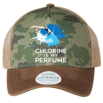 Chlorine Is My Perfume Swimming Great Gift Legacy Tie Dye Trucker Hat