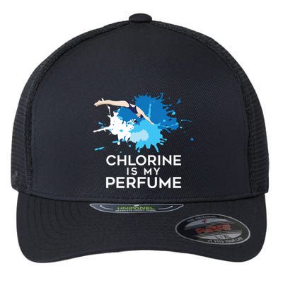 Chlorine Is My Perfume Swimming Great Gift Flexfit Unipanel Trucker Cap