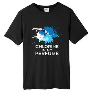 Chlorine Is My Perfume Swimming Great Gift Tall Fusion ChromaSoft Performance T-Shirt