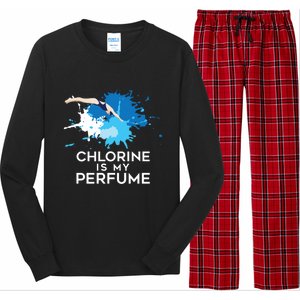 Chlorine Is My Perfume Swimming Great Gift Long Sleeve Pajama Set