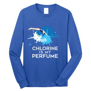 Chlorine Is My Perfume Swimming Great Gift Long Sleeve Shirt