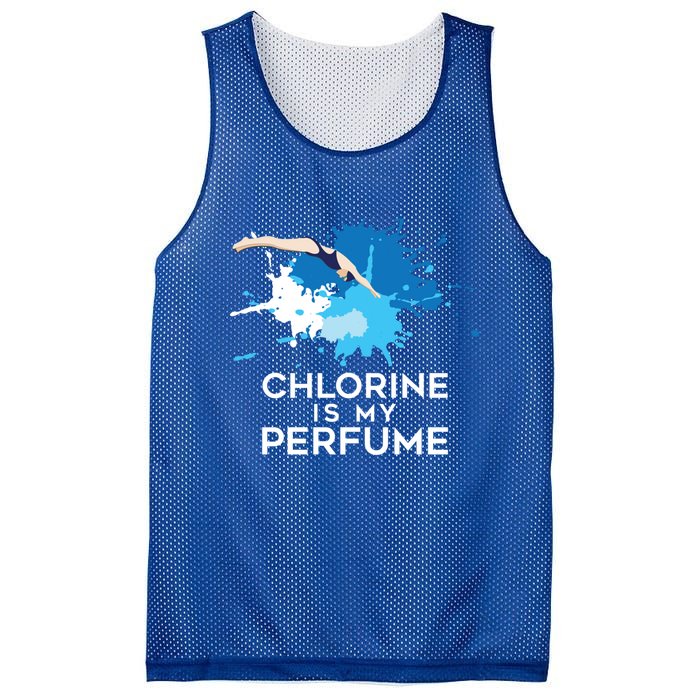 Chlorine Is My Perfume Swimming Great Gift Mesh Reversible Basketball Jersey Tank