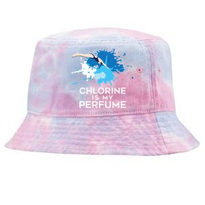 Chlorine Is My Perfume Swimming Great Gift Tie-Dyed Bucket Hat