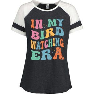 Cute In My Bird Watching Era Funny Birds Lovers Enza Ladies Jersey Colorblock Tee