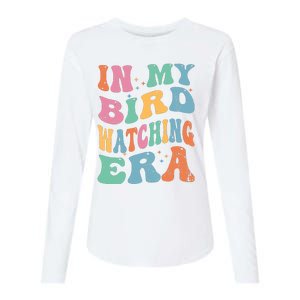 Cute In My Bird Watching Era Funny Birds Lovers Womens Cotton Relaxed Long Sleeve T-Shirt