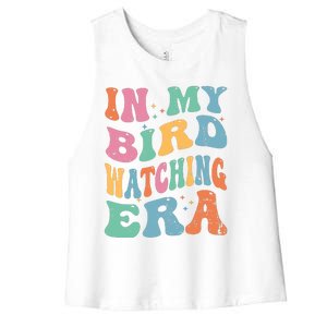 Cute In My Bird Watching Era Funny Birds Lovers Women's Racerback Cropped Tank