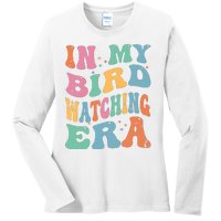 Cute In My Bird Watching Era Funny Birds Lovers Ladies Long Sleeve Shirt