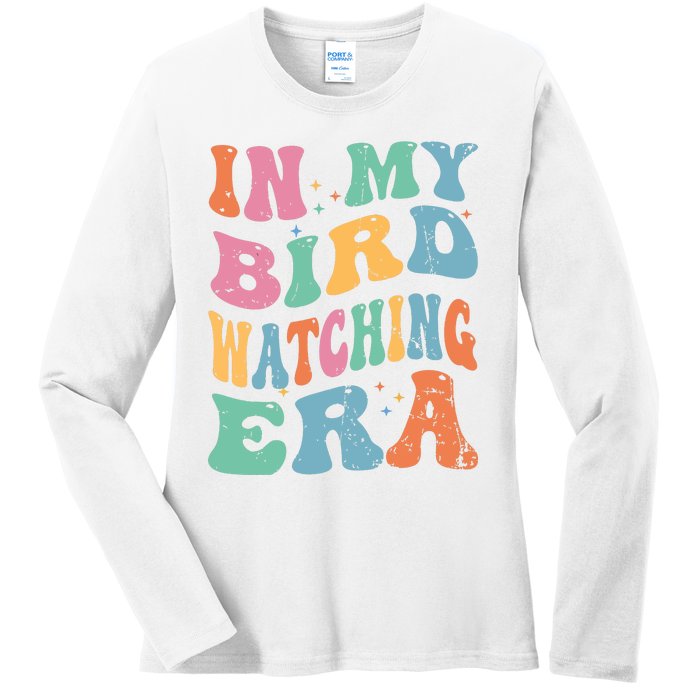 Cute In My Bird Watching Era Funny Birds Lovers Ladies Long Sleeve Shirt