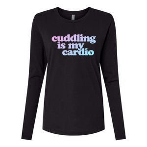 Cuddling Is My Cardio Valentine's Day Cuddling Gift Womens Cotton Relaxed Long Sleeve T-Shirt