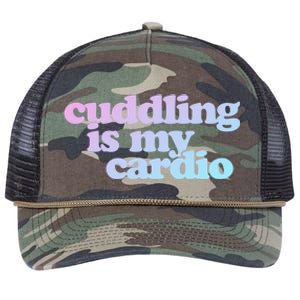 Cuddling Is My Cardio Valentine's Day Cuddling Gift Retro Rope Trucker Hat Cap