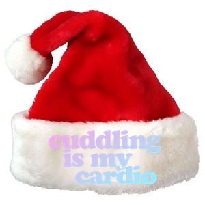 Cuddling Is My Cardio Valentine's Day Cuddling Gift Premium Christmas Santa Hat