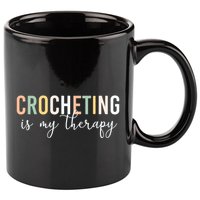 Crocheting Is My Therapy 11oz C Handle Ceramic Mug